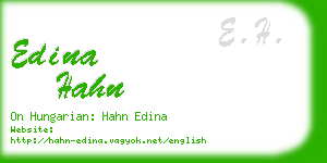 edina hahn business card